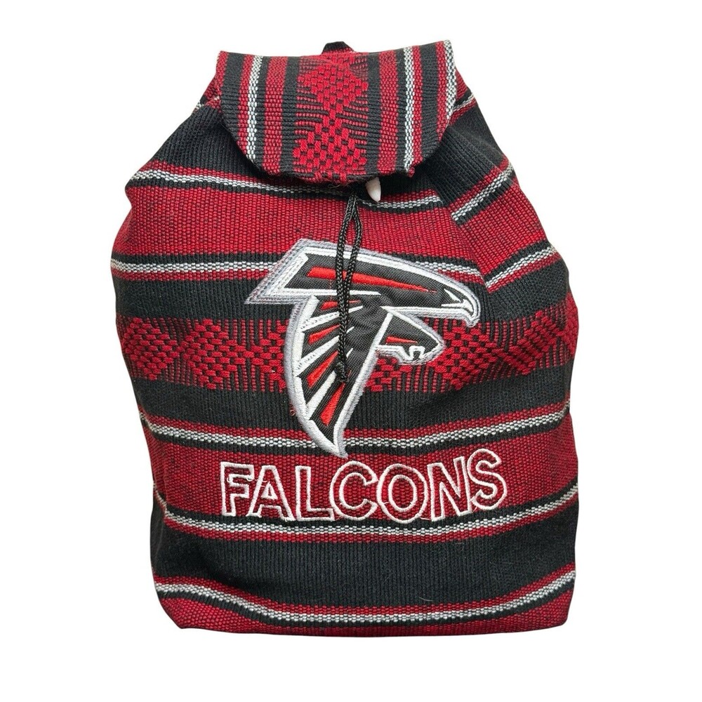 Atlanta Falcons Red, White & Black 18-inch Woven Knapsack Backpack NWOT